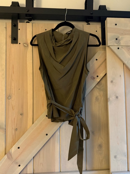 Express Tops - NWT Express Draped Sleeveless Tie Waist Top